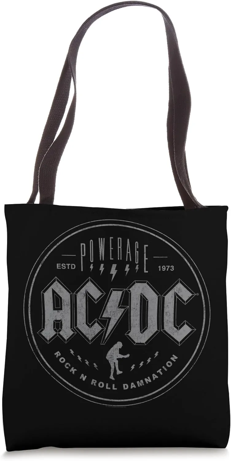AC/DC Rock Music Band Rock N Roll Damnation Tote Bag