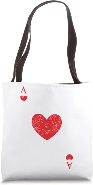 Ace Of Hearts Playing Cards Shirt Easy Halloween Costume Tote Bag