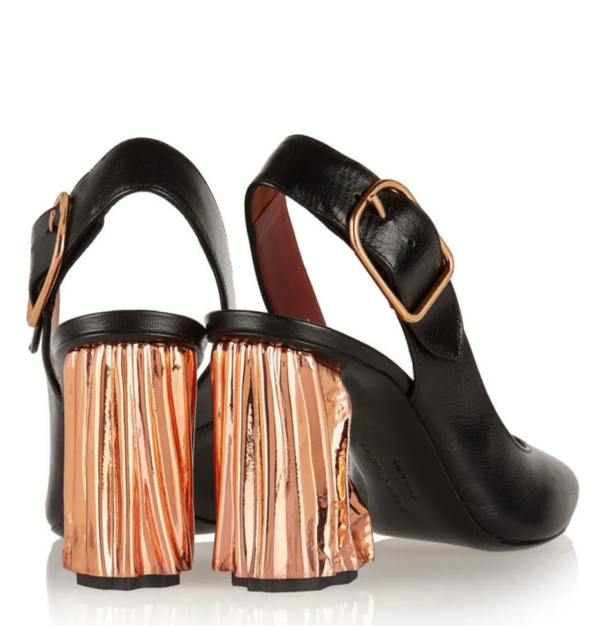 ACNE STUDIOS Odelia Palm Textured-leather Pumps
