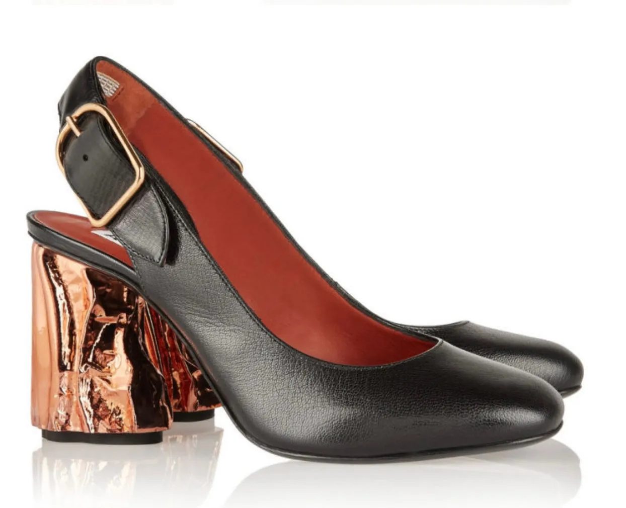 ACNE STUDIOS Odelia Palm Textured-leather Pumps