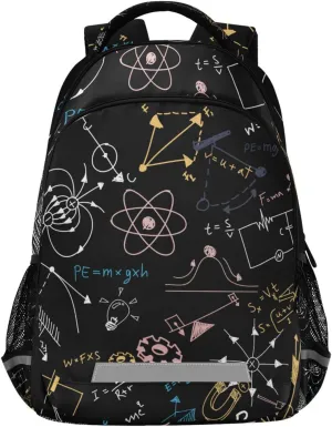 Acpiggto Backpack Laptop Rucksack Cute Physics Formula Scientific Diagram Blackboard Daypack Shoulder Bag for Travel Hiking Sports Gym Casual Camping