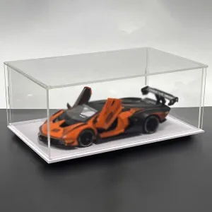 Acrylic Display Case Display Box for Toy Cars, Cube Stackable Display Case, Thickened Clear Acrylic Display Case, for Model Toy Home Storage & Organizing(White,16x16x24in(40x40x60cm))