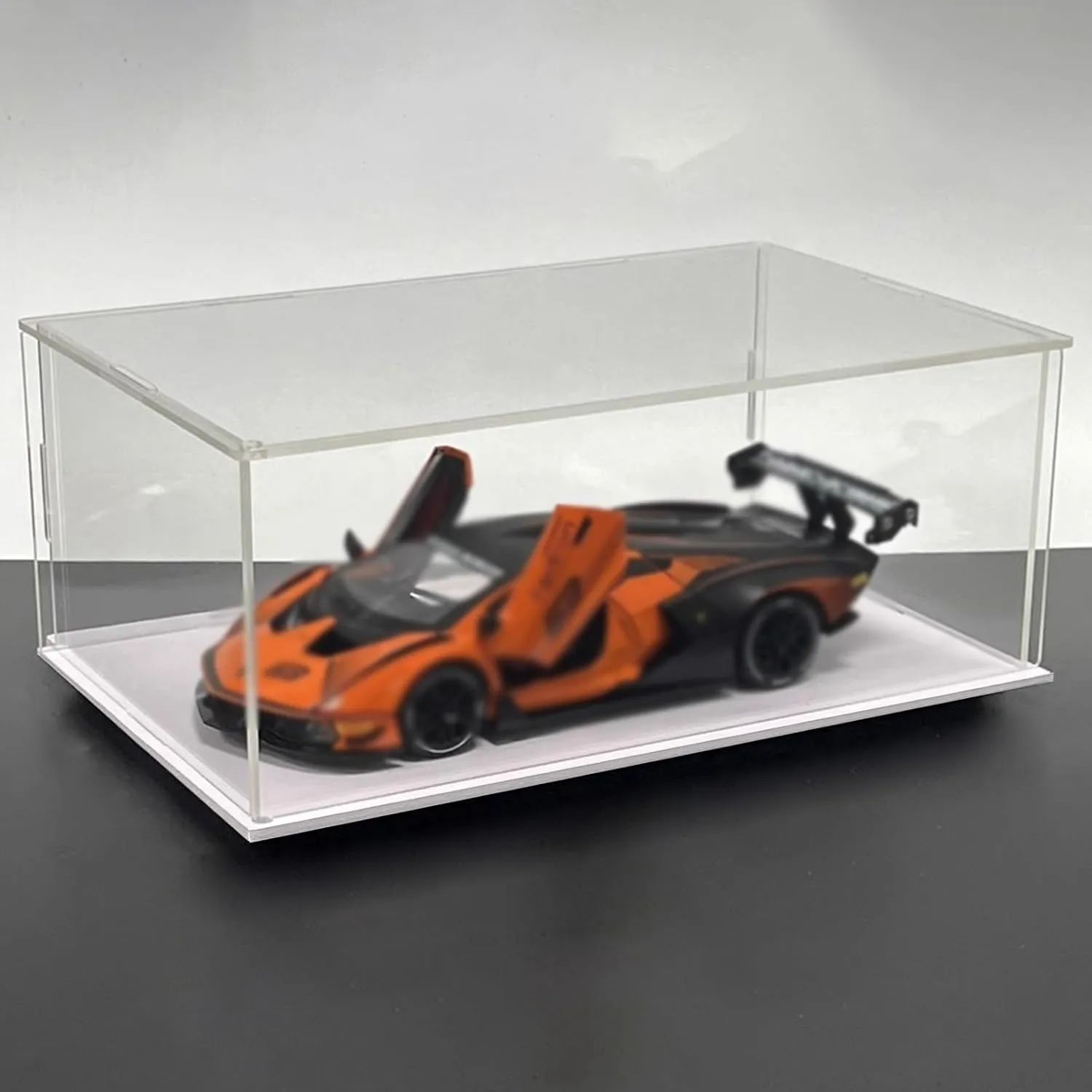 Acrylic Display Case Display Box for Toy Cars, Cube Stackable Display Case, Thickened Clear Acrylic Display Case, for Model Toy Home Storage & Organizing(White,16x16x24in(40x40x60cm))