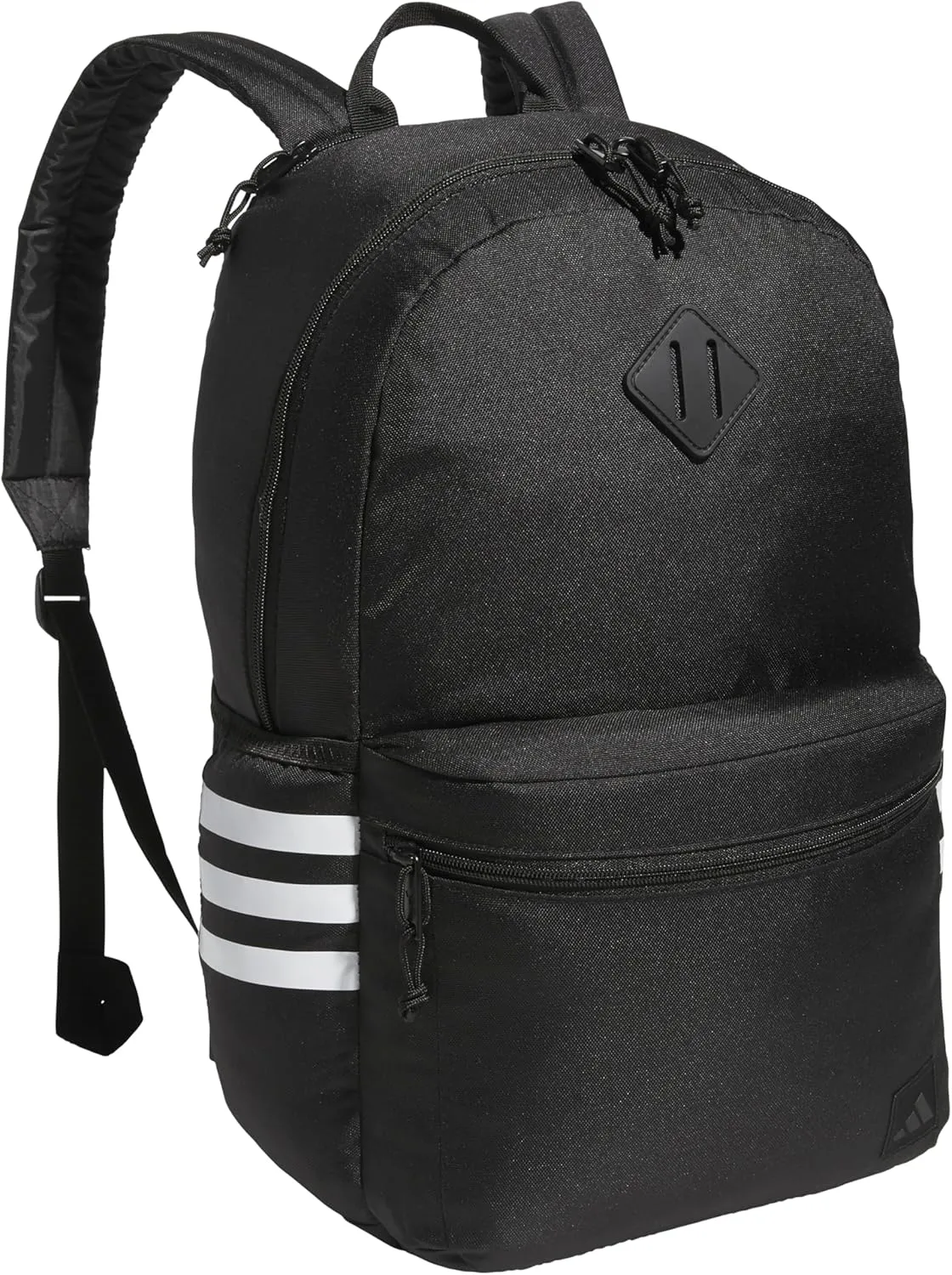 adidas 3-Stripe Classic Backpack for Men and Women, Bag with Laptop Sleeve, Black/5.0, One Size