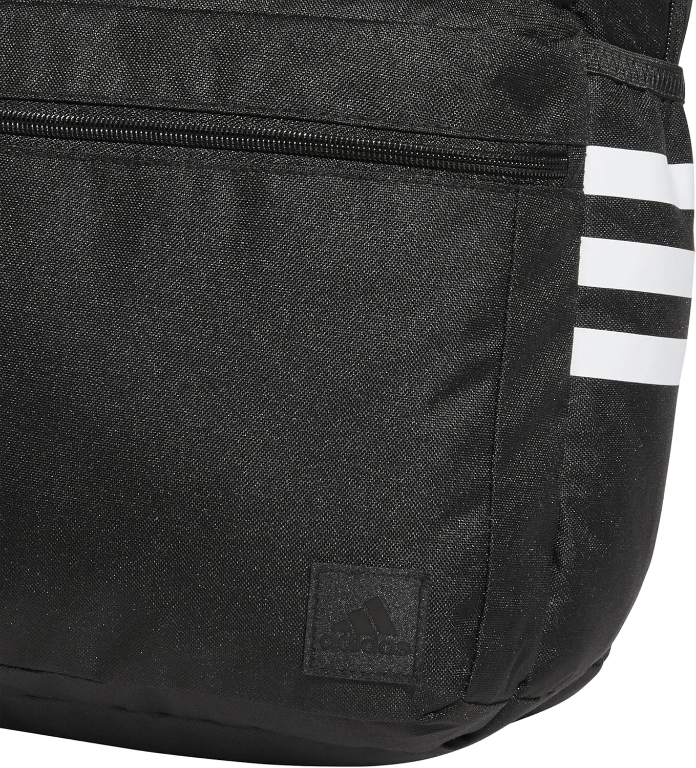 adidas Classic 3-Stripe Durable Backpack Student Athletic Sport Laptop Book Bag, Black/White/5.0, One Size