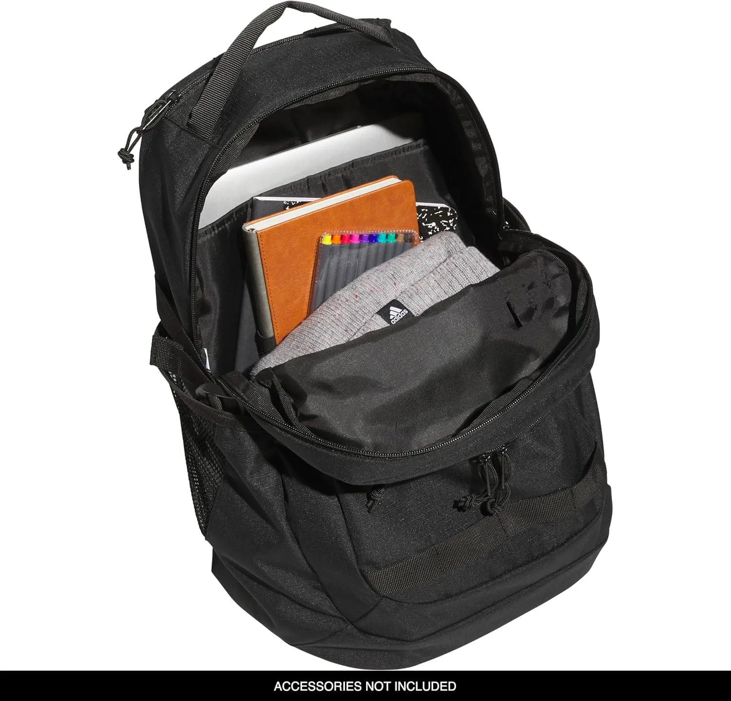 adidas Impulse Backpack, Sport Bag for Men and Women, Durable and Lightweight, Black/White, One Size