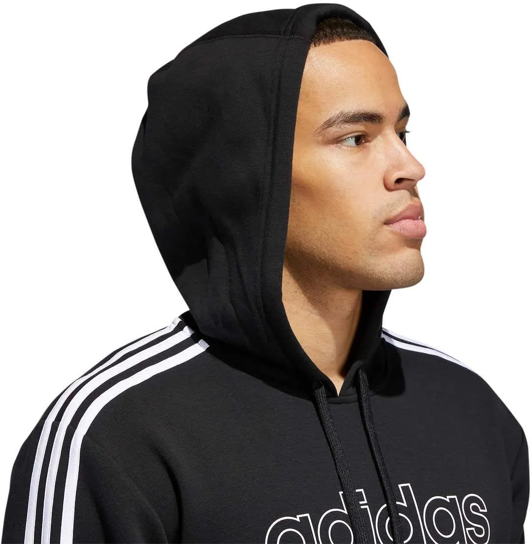 adidas Men's Essentials 3-Stripes Pullover Fleece Hooded Sweatshirt