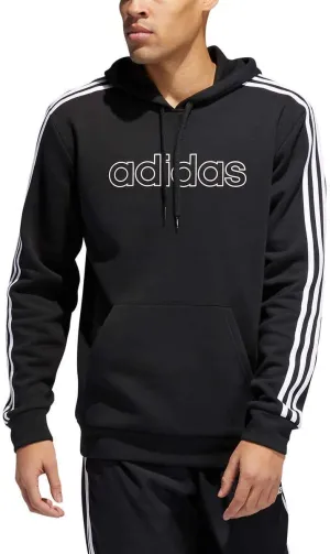 adidas Men's Essentials 3-Stripes Pullover Fleece Hooded Sweatshirt