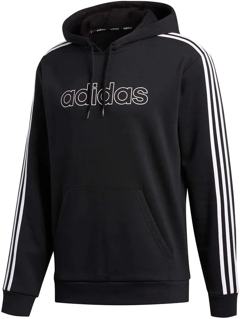 adidas Men's Essentials 3-Stripes Pullover Fleece Hooded Sweatshirt