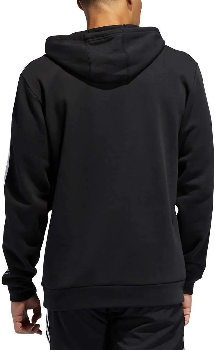 adidas Men's Essentials 3-Stripes Pullover Fleece Hooded Sweatshirt
