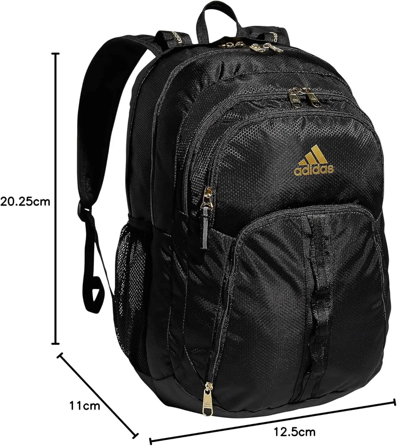 adidas Prime 6 Backpack, Black/Gold Metallic, One Size