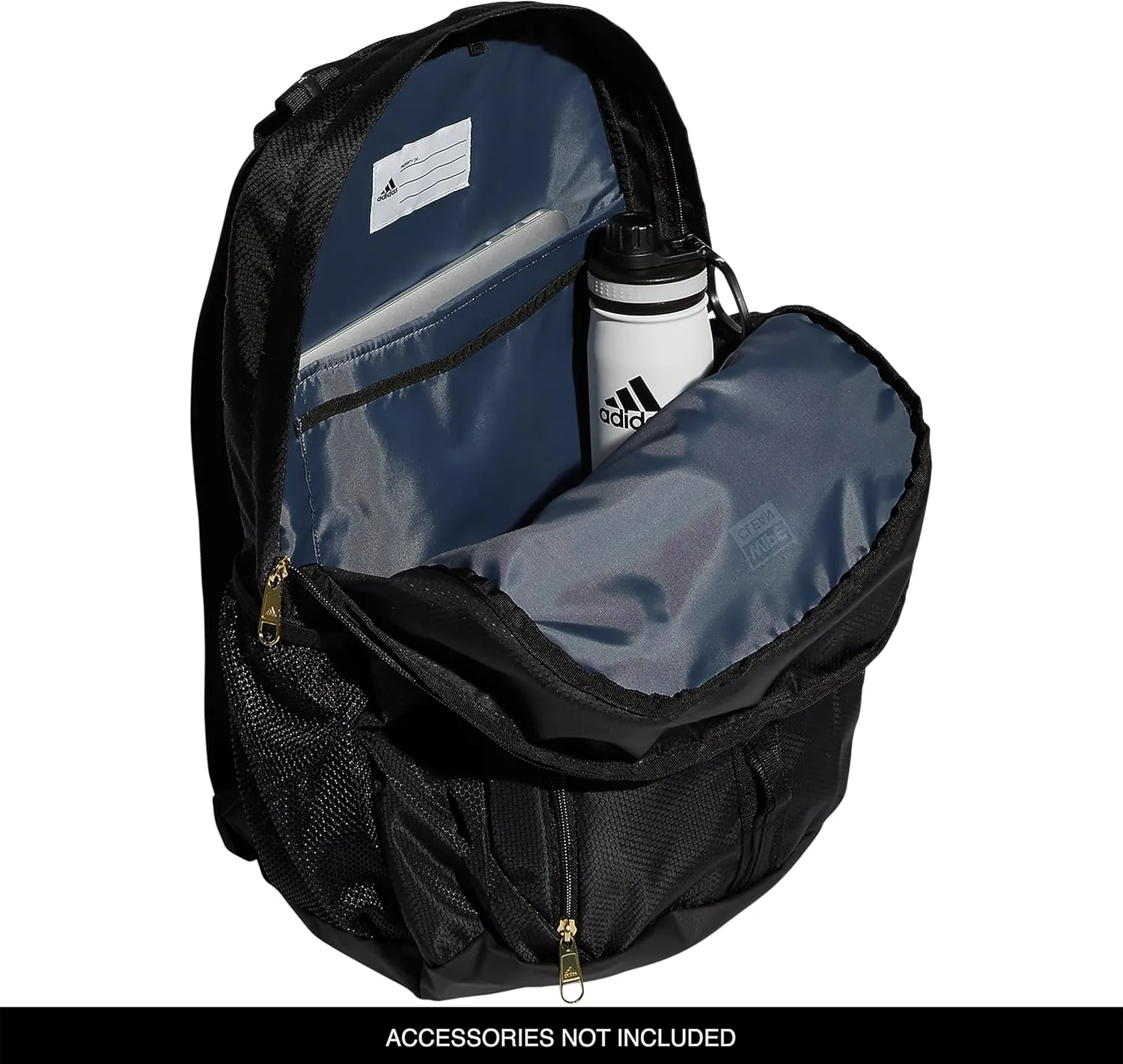 adidas Prime 6 Backpack, Black/Gold Metallic, One Size