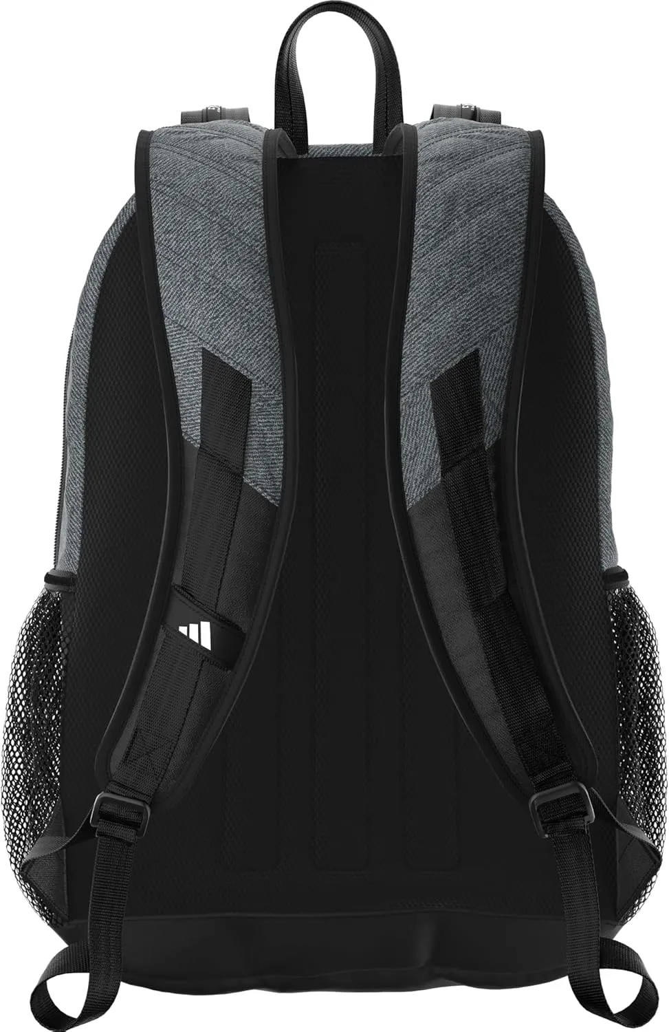adidas Primetime Large Backpack for Women and Men, Big Bag with Laptop Sleeve, Twill Onix Grey/Black, One Size