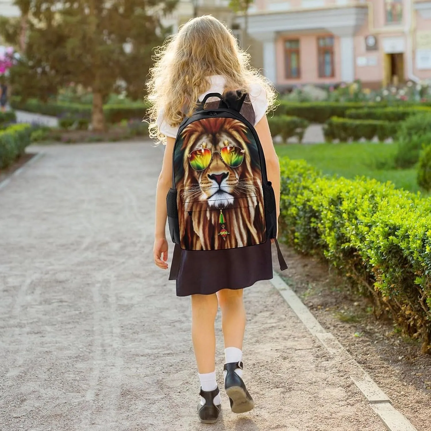 Adults Lightweight Rasta Lion Of Judah Art Rucksacks Large Capacity Bookbag With Adjustable Shoulder Straps for Trekking Outdoors Bicycle