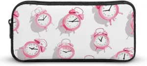 Alarm Cocks Cute Pencil Case Pencil Pouch Portable Pen Bag with Zip Stationary Supplies Travel Storage Bag