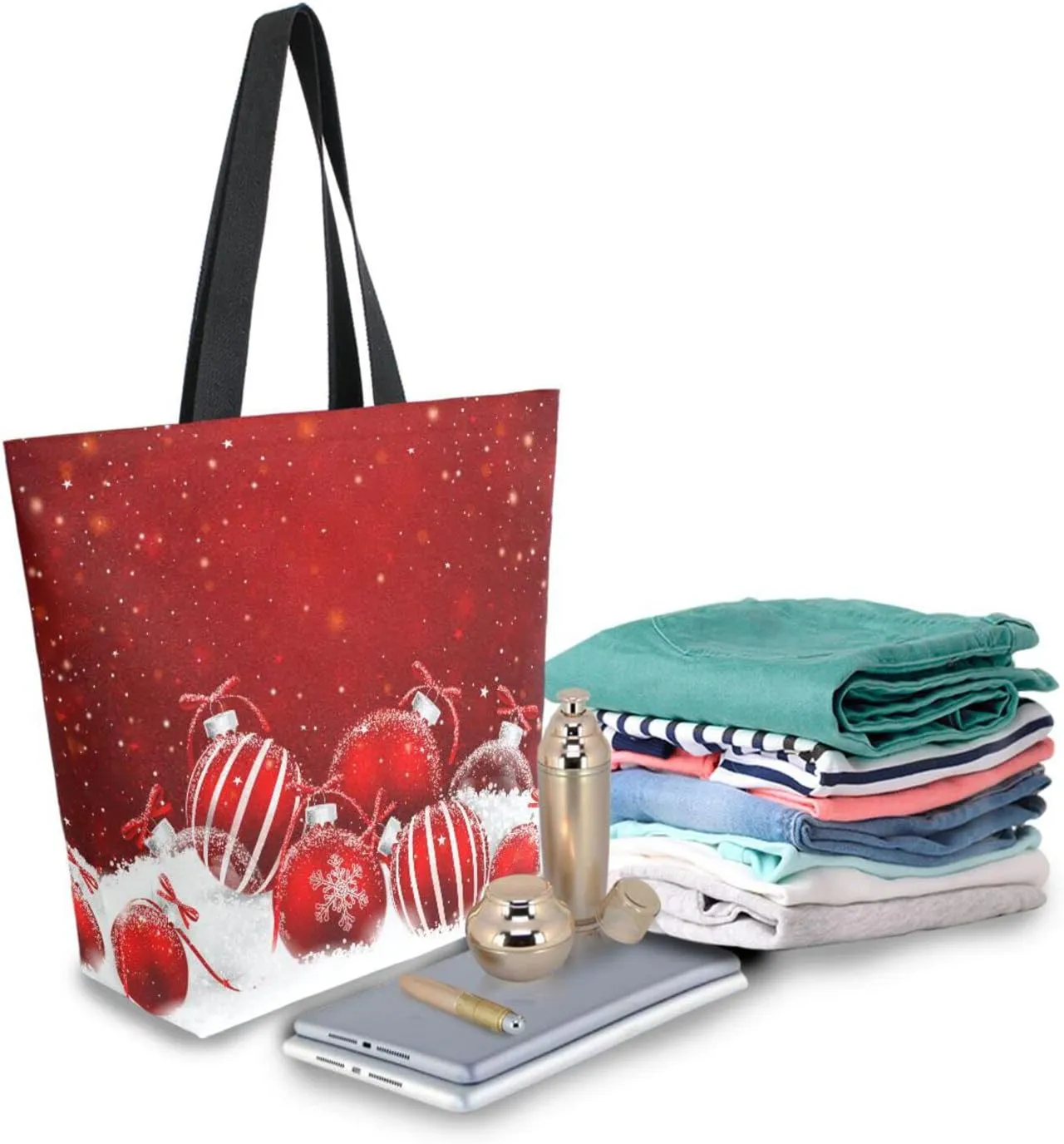 ALAZA Canvas Tote Bag Large Women Casual Shoulder Bag Handbag For Outdoors Holiday Weekender Travel