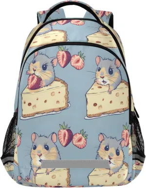 ALAZA Hamsters Eat Cheesecake Backpacks Travel Laptop Daypack School Book Bag for Men Women Teens Kids