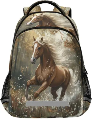 ALAZA Horse Forest Backpacks Travel Laptop Daypack School Book Bag for Men Women Teens Kids