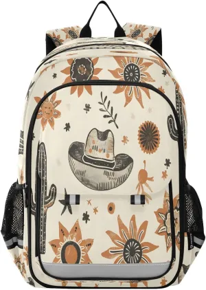 ALAZA Western Cowboy Style School Backpacks Travel Laptop Bag Kids Bookbag for Girls Boys Teens Women Men