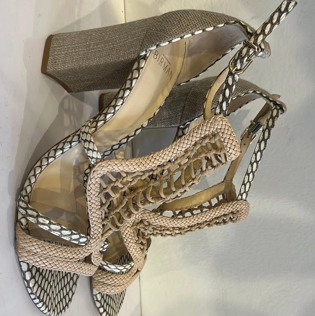 ALEXANDRE BIRMAN leather animal print sandals