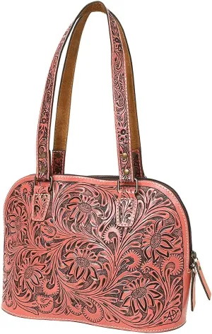 American Darling Tote Hand Tooled Genuine Leather Women Bag Western Handbag Purse