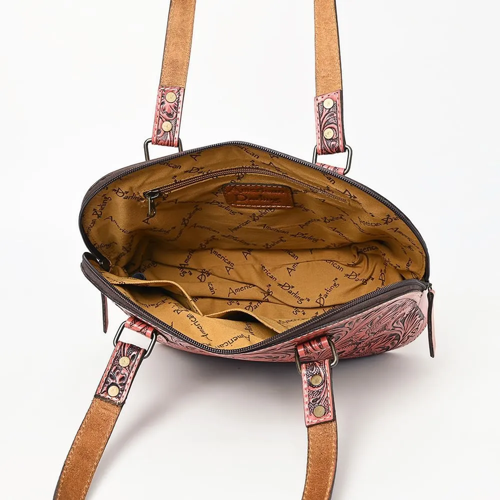 American Darling Tote Hand Tooled Genuine Leather Women Bag Western Handbag Purse