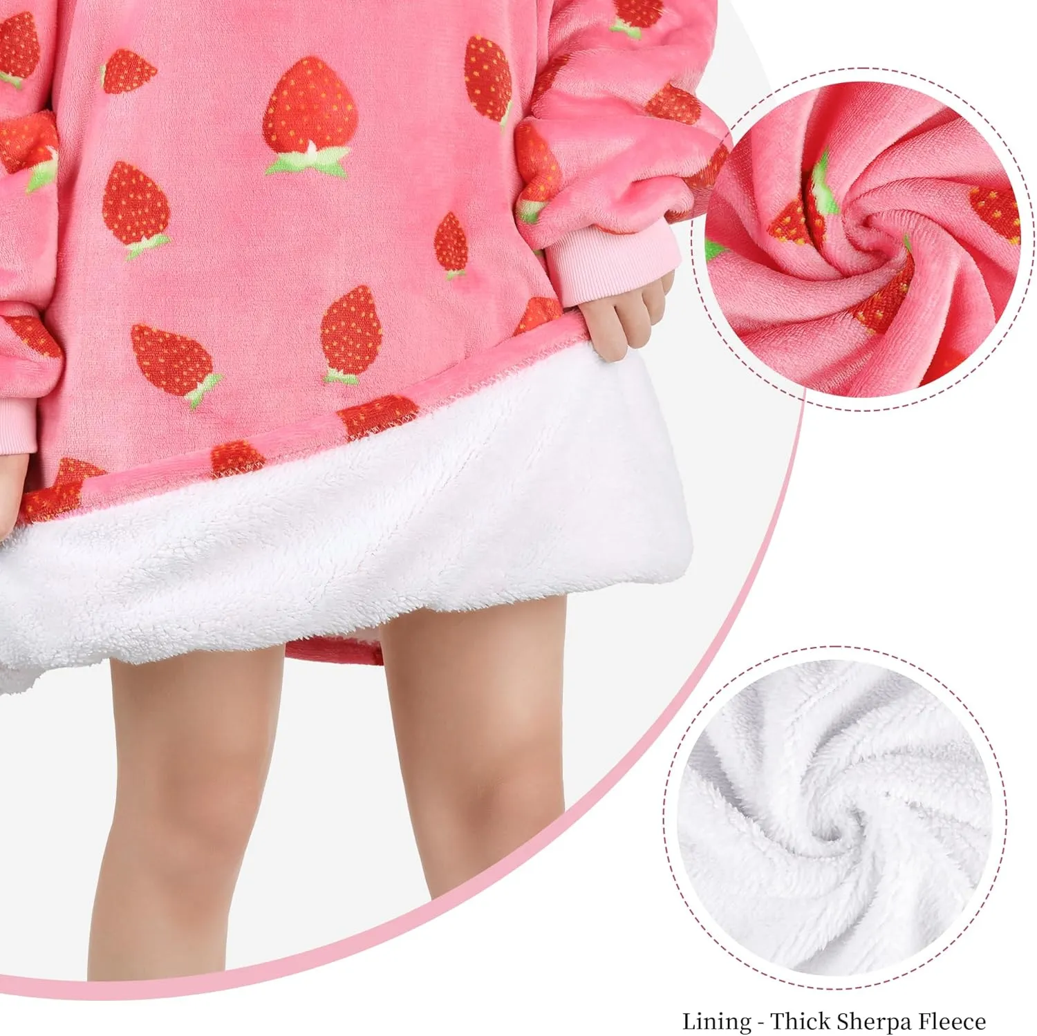 AmyHomie Blanket Sweatshirt,Oversized Sherpa Hooded Blanket Hoodie,Fleecehug Hoodie Wearable Blanket for Women Men Kids