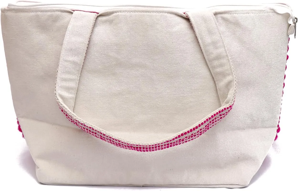 ANKIT INTERNATIONAL Recycled Cotton Handloom Bag for Women, Cotton Fabric Tote Handbag - Handmade Boho Hippie Style tote Bag