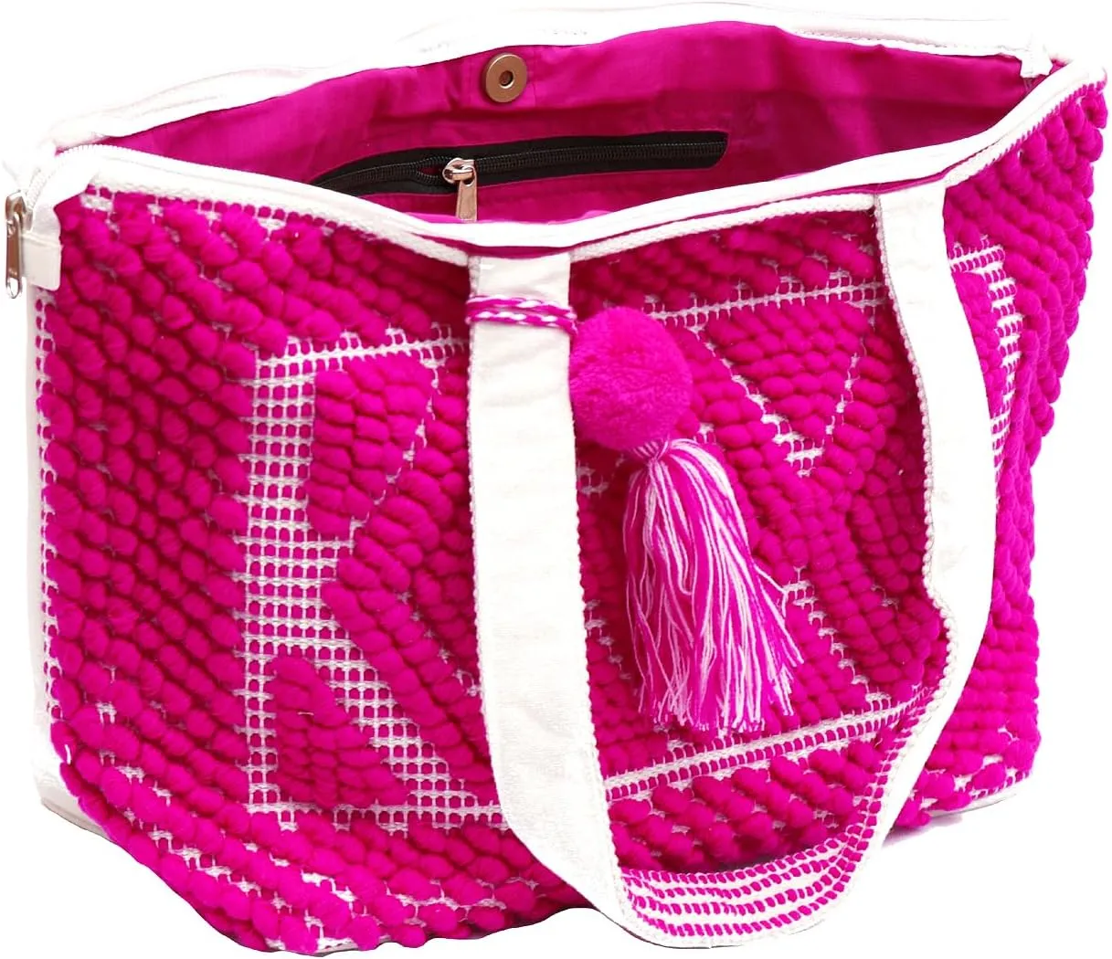 ANKIT INTERNATIONAL Recycled Cotton Handloom Bag for Women, Cotton Fabric Tote Handbag - Handmade Boho Hippie Style tote Bag