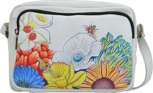 Anna by Anuschka Hand Painted Women’s Genuine Leather Messenger Crossbody