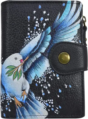 Anna by Anuschka Women's Hand Painted Genuine Leather Ladies Wallet
