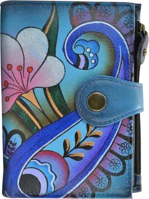 Anna by Anuschka Women's Hand Painted Genuine Leather Ladies Wallet