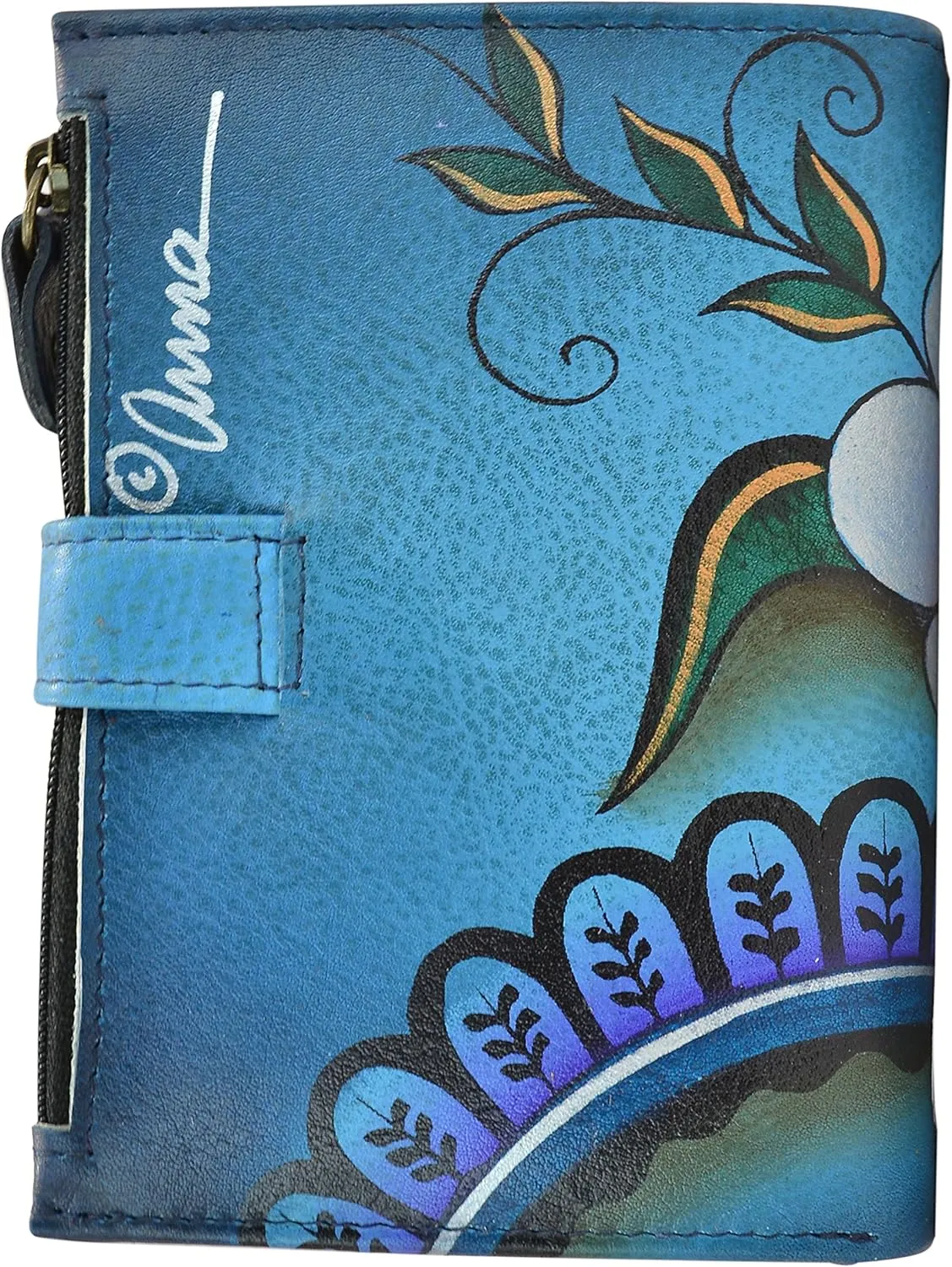 Anna by Anuschka Women's Hand Painted Genuine Leather Ladies Wallet
