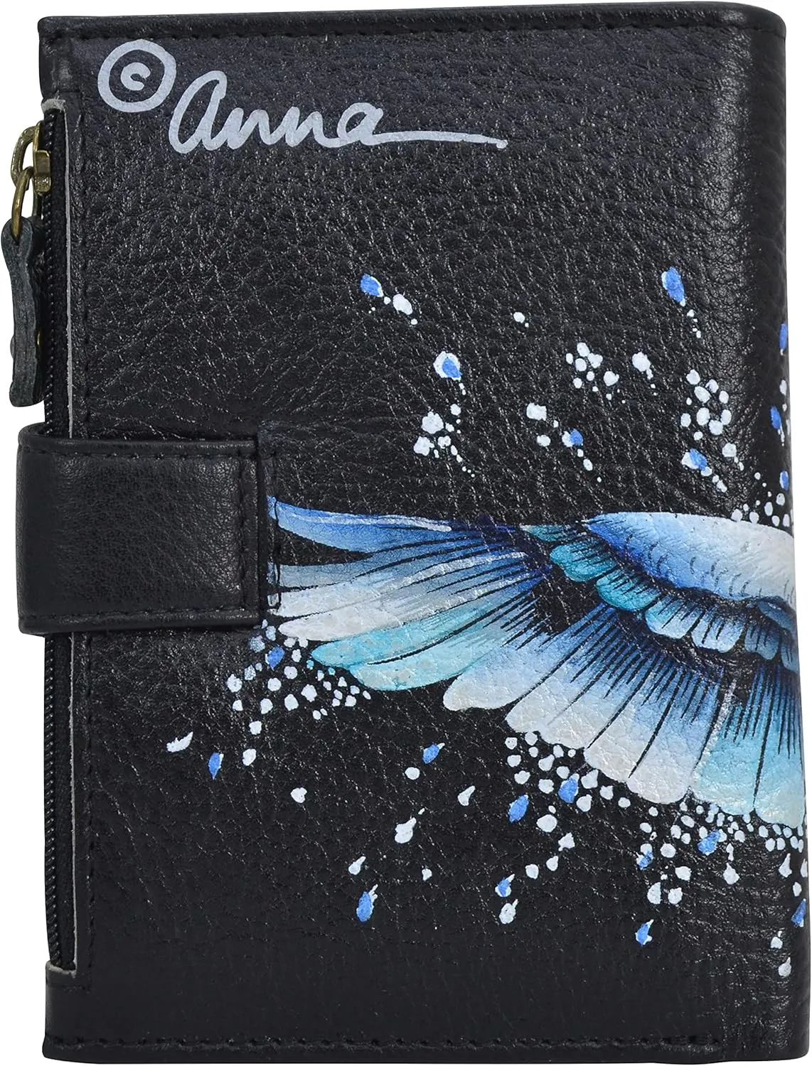 Anna by Anuschka Women's Hand Painted Genuine Leather Ladies Wallet