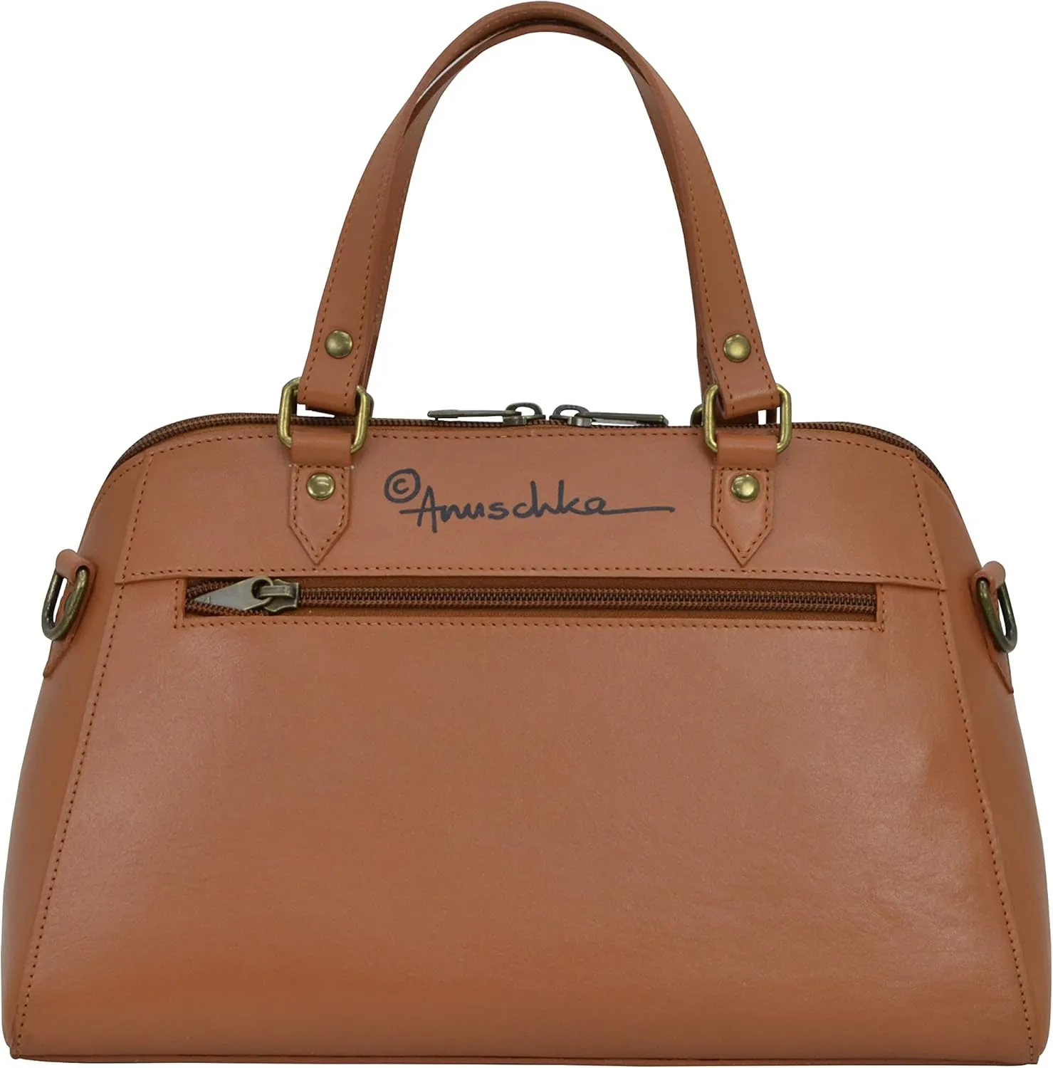 Anuschka Women's Original Hand-Painted Genuine Leather Wide Organizer Satchel