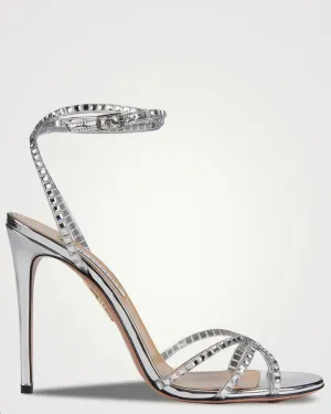 AQUAZZURA
Dance Embellished Plexi And Leather Sandals