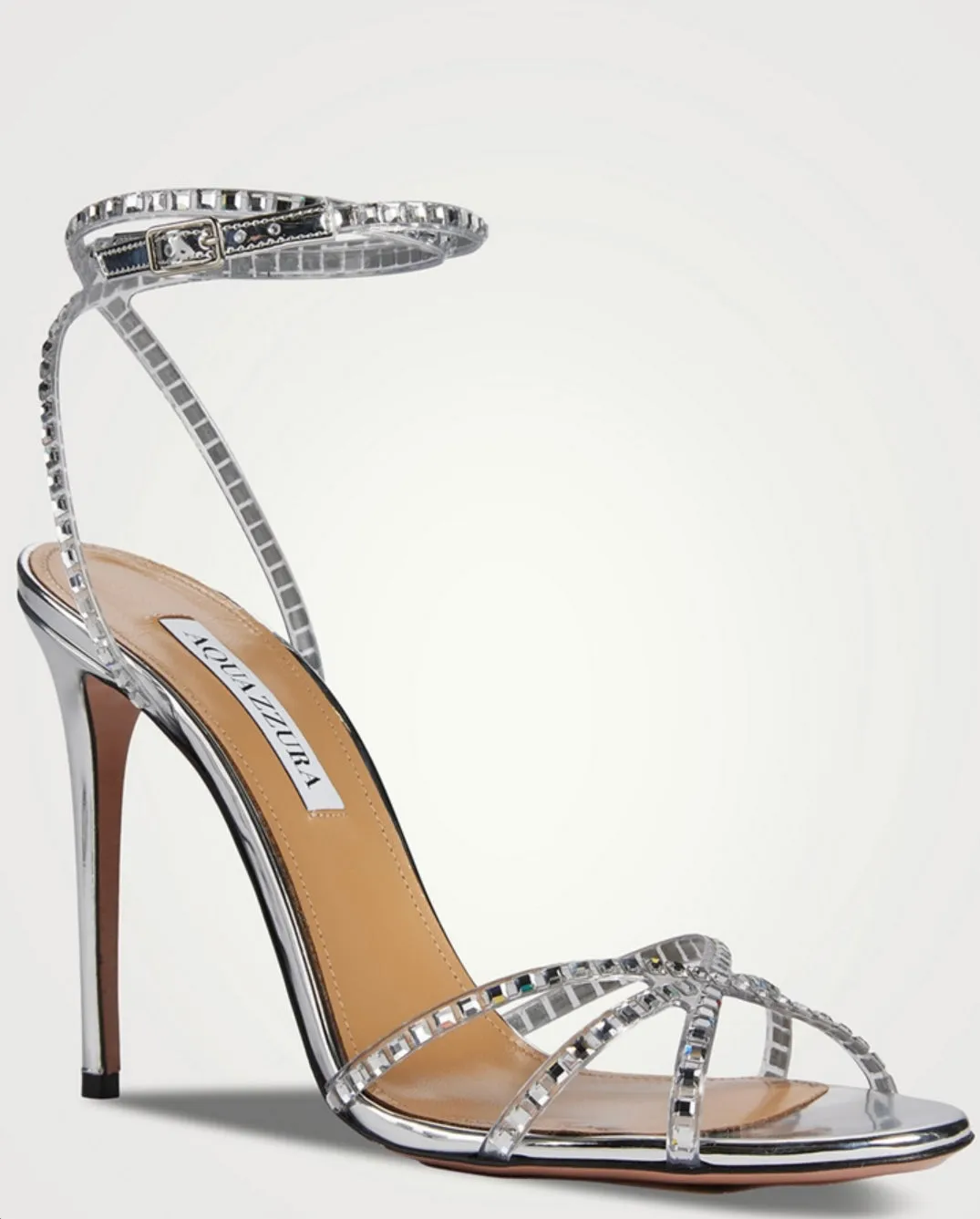 AQUAZZURA
Dance Embellished Plexi And Leather Sandals