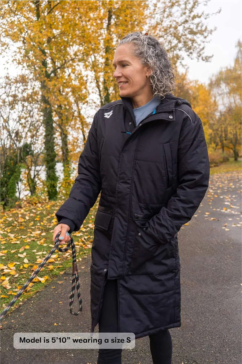 Arena Unisex Adult Team Swim Parka Solid Fleece Warm Winter Coat Waterproof Long Jacket for Women and Men Cold Weather Anorak