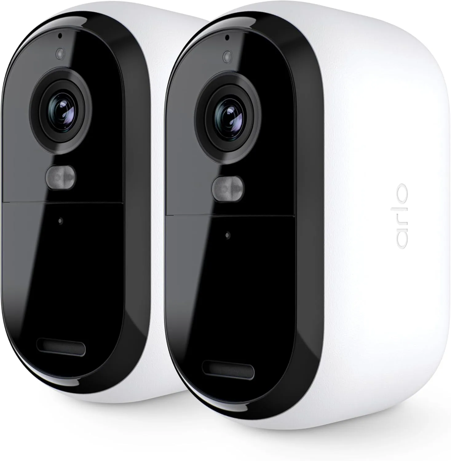Arlo Essential Security Camera 1080p HD | Outdoor - Indoor | 2nd Gen | Wireless with Spotlight, 2-Way Audio, Color Night Vision, Live Stream, Real Time Notifications, Wide Angle - White, 2 Cameras