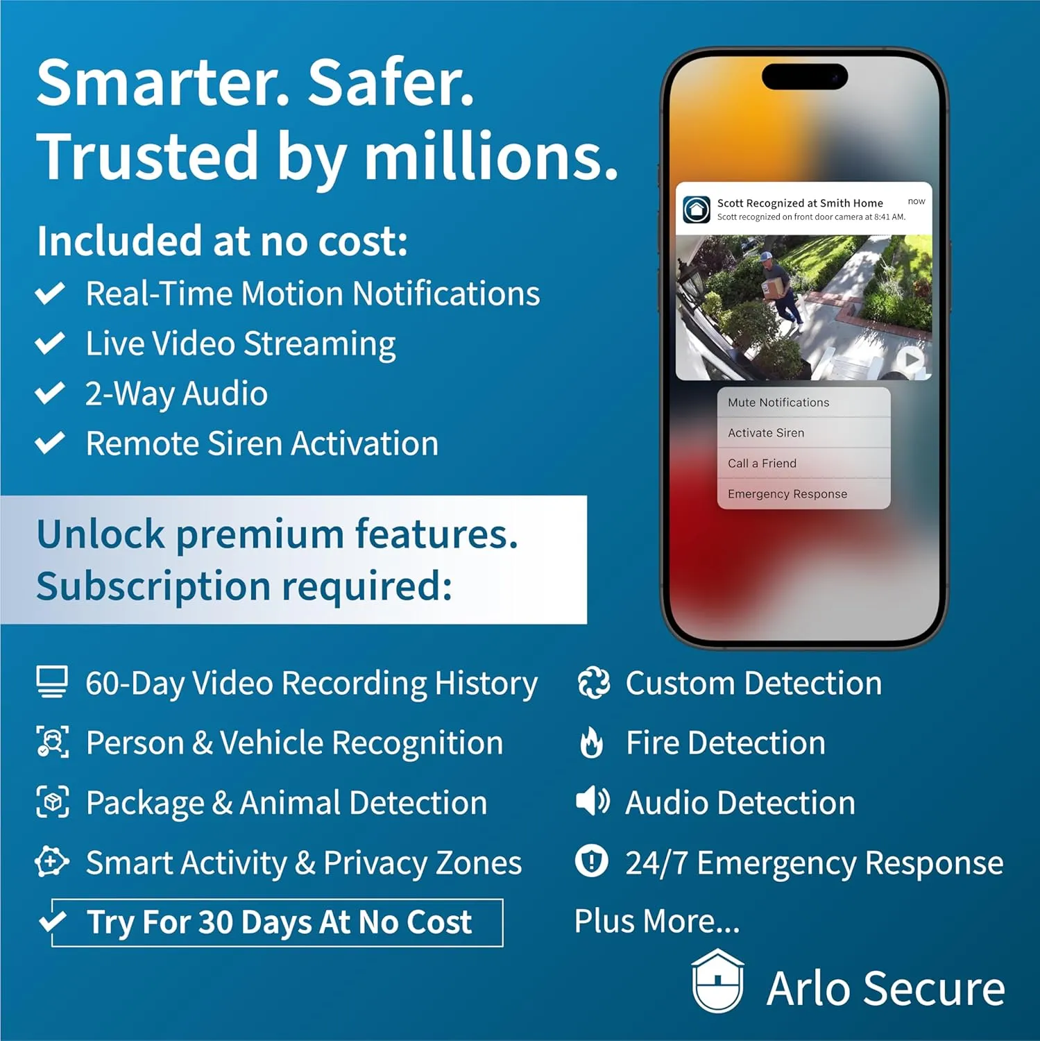 Arlo Essential Security Camera 1080p HD | Outdoor - Indoor | 2nd Gen | Wireless with Spotlight, 2-Way Audio, Color Night Vision, Live Stream, Real Time Notifications, Wide Angle - White, 2 Cameras