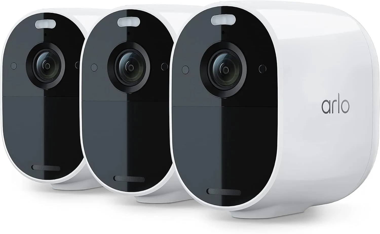 Arlo Essential Spotlight Camera - 3 Pack - Wireless Security, 1080p Video, Color Night Vision, 2 Way Audio, Wire-Free, Direct to WiFi No Hub Needed, Works with Alexa,Motion Sensor, White - VMC2330