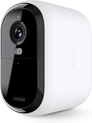 Arlo Essential XL Security Camera 2K | Indoor - Outdoor | 2nd Gen | 4X Longer Battery | Wire-Free with Spotlight, 2-Way Audio, Color Night Vision, Live Stream, Motion Activation, Notifications-White