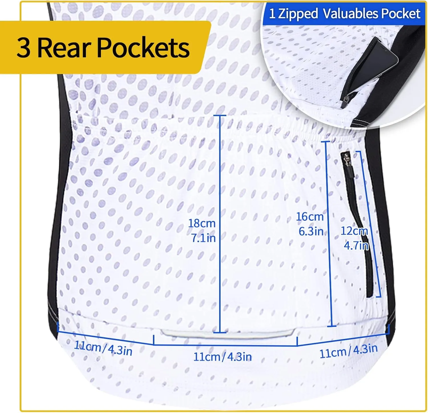 ARSUXEO Men's Cycling Jersey Short Sleeves Mountain Bike Shirt MTB Top Zipper Pockets Reflective