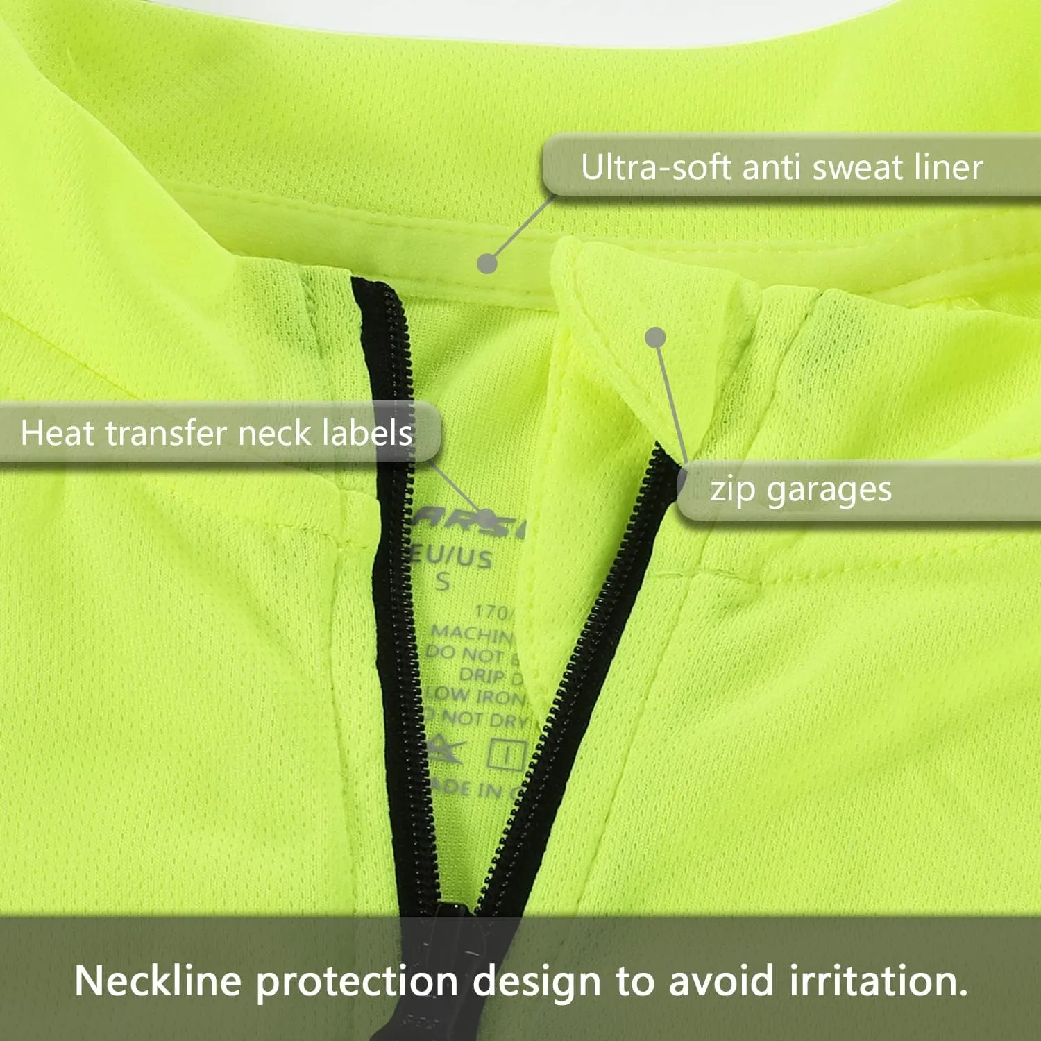 ARSUXEO Men's Short Sleeves Cycling Jersey Bicycle Biking Bike Shirt 636