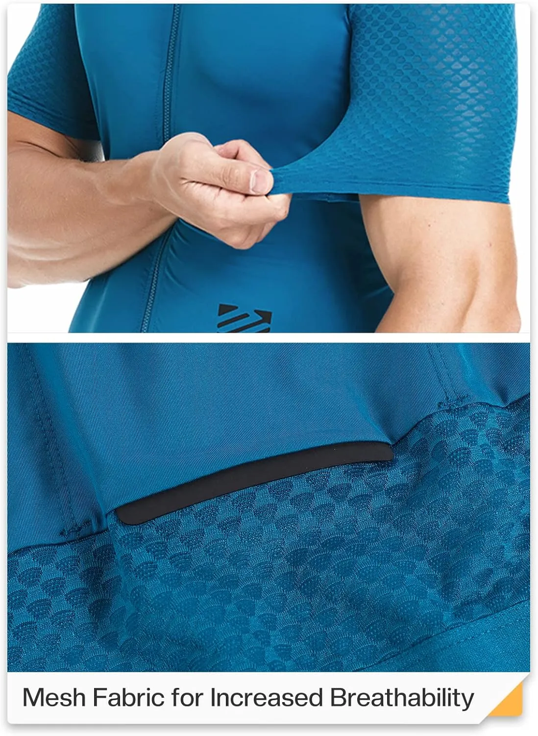 ARSUXEO Pro Cycling Jersey Men Short Sleeves Ultra-Light Road Bike Jersey Cycling Biking Bicycle Shirt