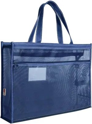 Art Portfolio Bag 18 x 12 Inch, Poster Storage Bag with Handle and Zipper Organizer Transparent Bag for Posters Board, Painting Book, Bulletin Boards, Watercolor Sketchbook