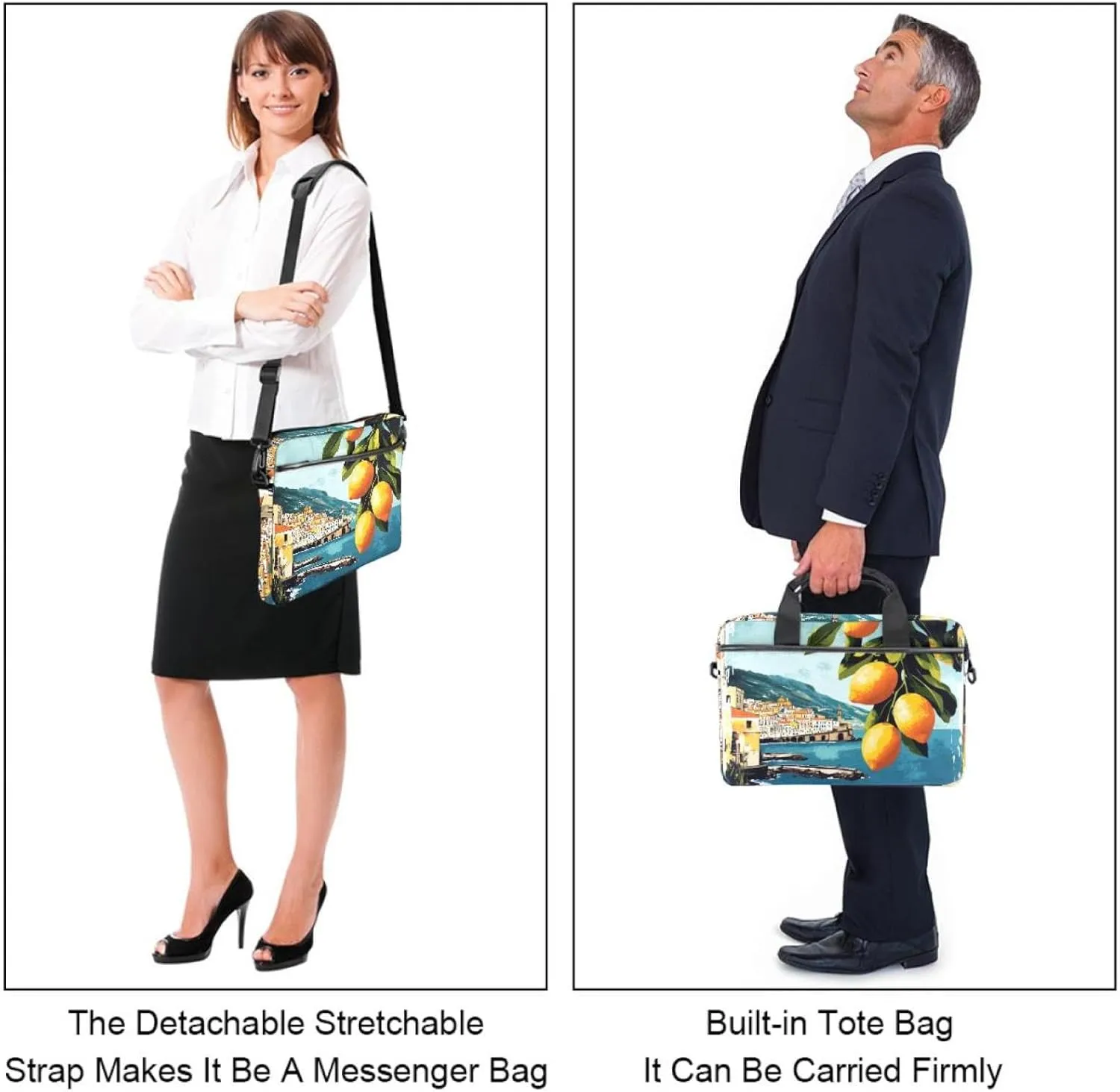 Art Space Galaxy Nebula Starry Laptop Bag Case Computer Sleeve Shoulder Messenger Bag for Work School