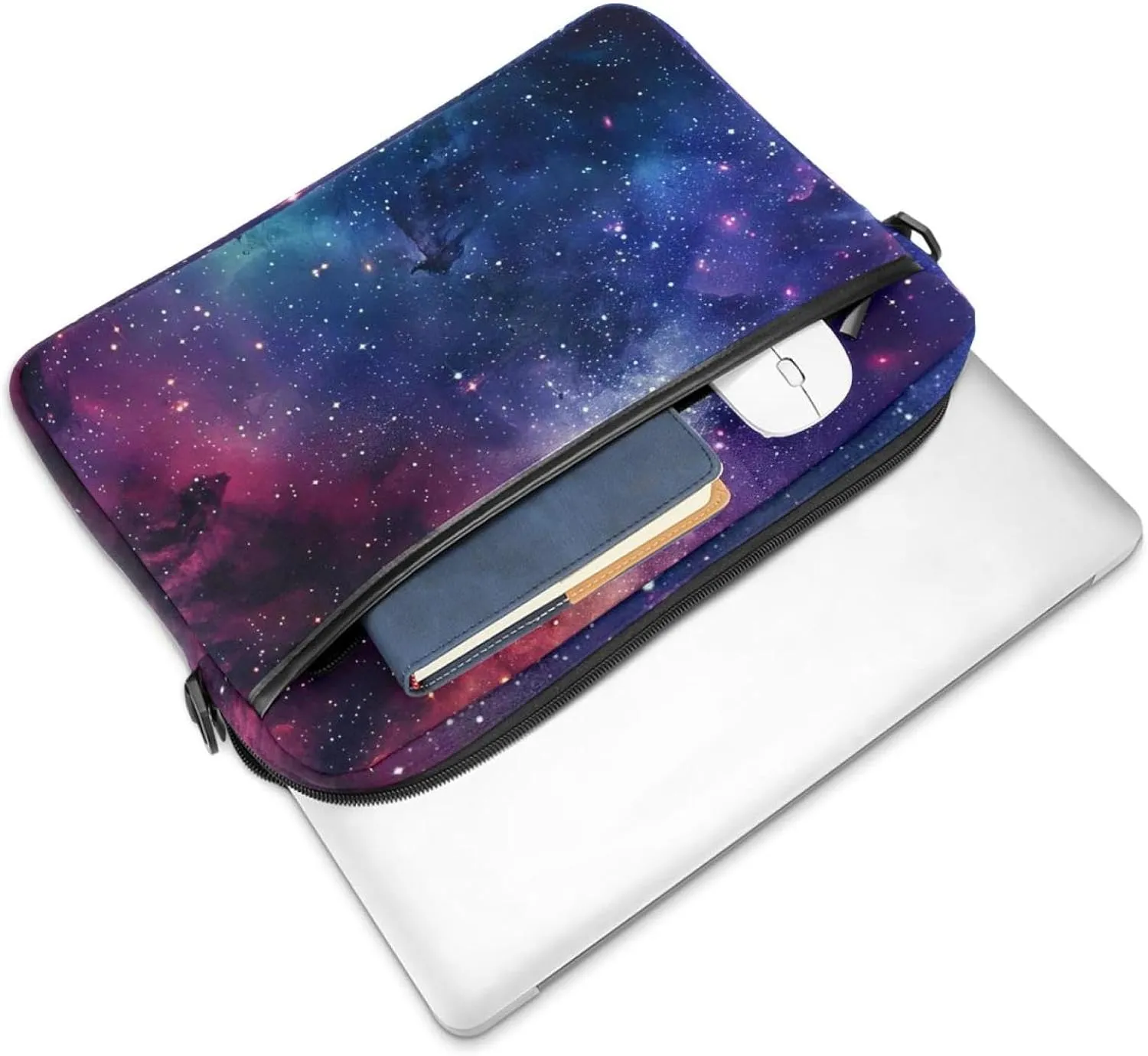 Art Space Galaxy Nebula Starry Laptop Bag Case Computer Sleeve Shoulder Messenger Bag for Work School