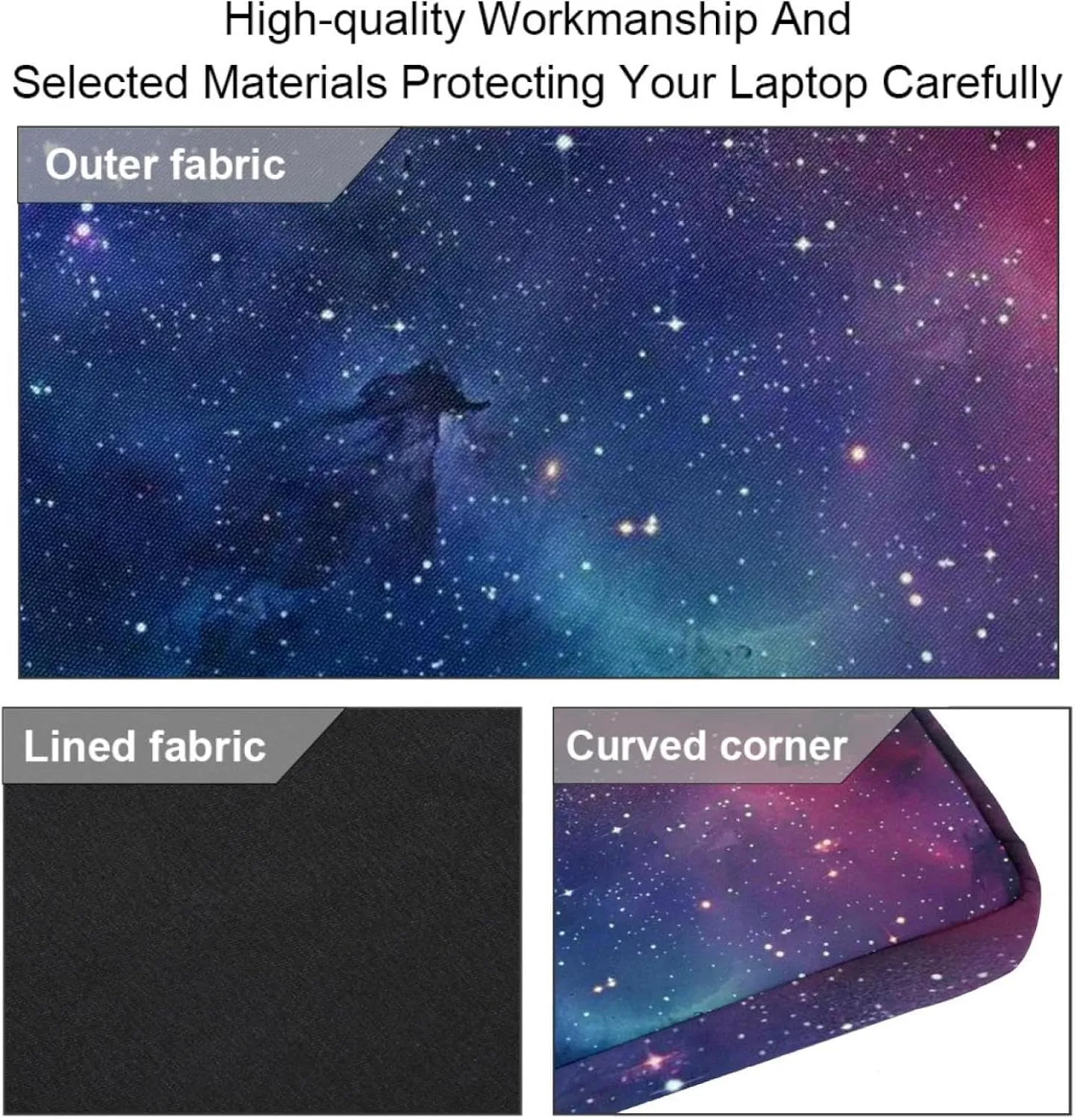 Art Space Galaxy Nebula Starry Laptop Bag Case Computer Sleeve Shoulder Messenger Bag for Work School