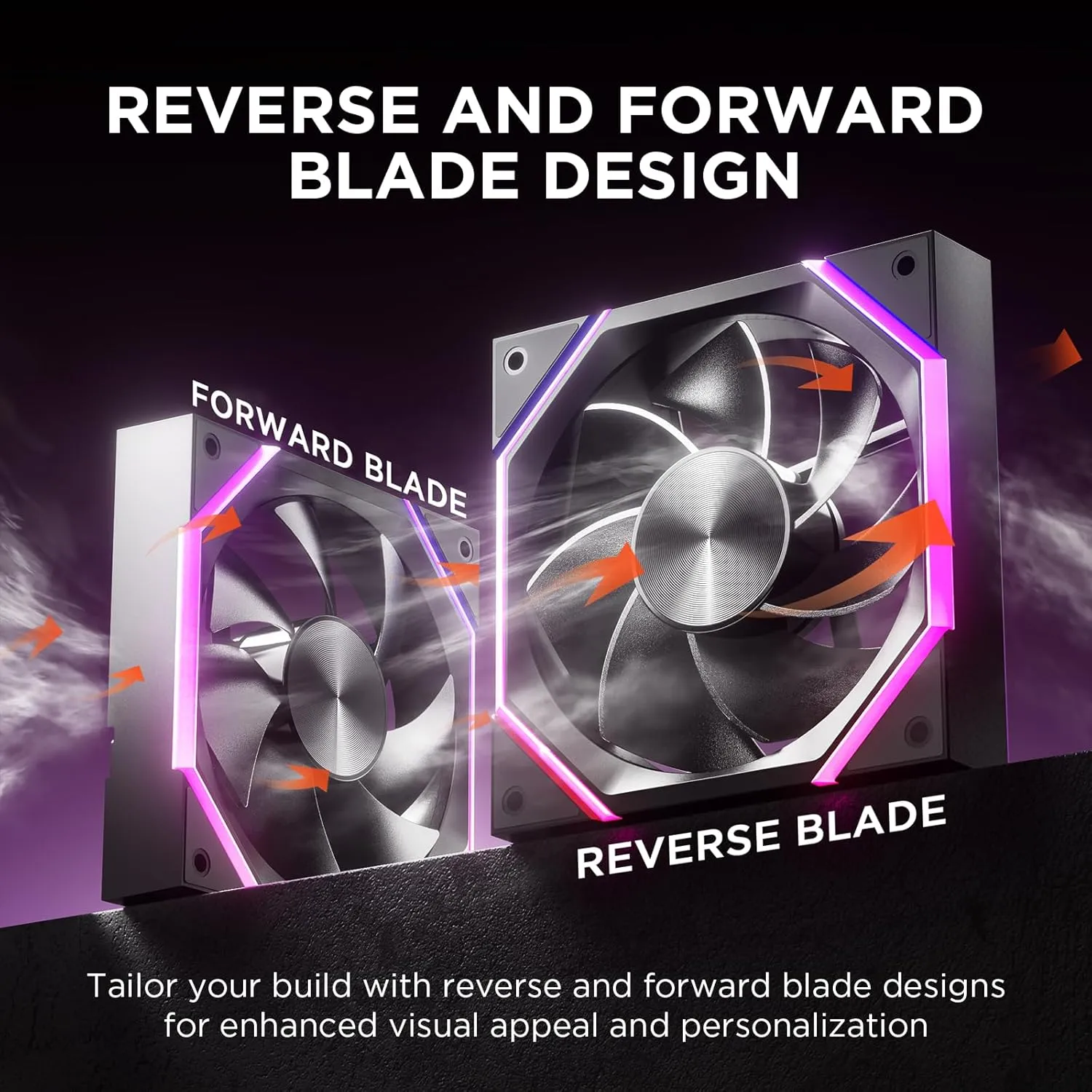 Asiahorse Nyota 120mm Case Fan with Efficient Cooling, ARGB Fan Lighting, 800-1800RPM Speed Control, and Whisper-Quiet Operation Under 29 dB, Unique Design for PC